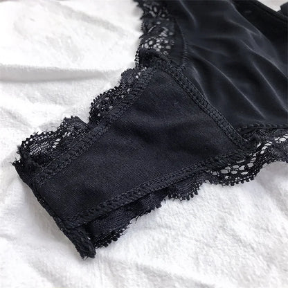 Sexy Hollow Cross Panties Women Underwear Lace Embroidery Low-Rise Temptation G-String Summer Breathable Thong Ladies Intimates