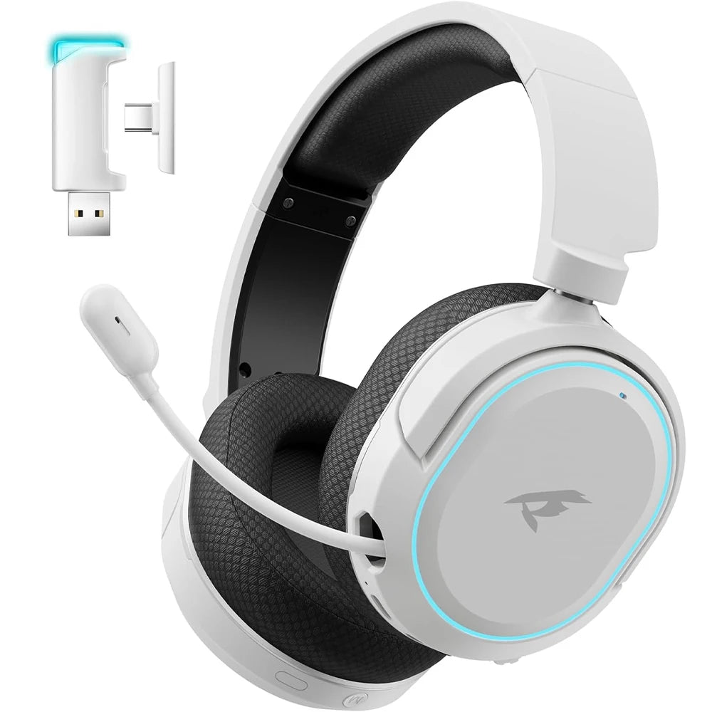 Picun G2 Trådlöst Gaming Headset – Bluetooth 2.4GHz 7.1 Surround 5ms ENC 100h 1000mAh AAC CE/FCC/RoHS PS4 PS5 PC Switch