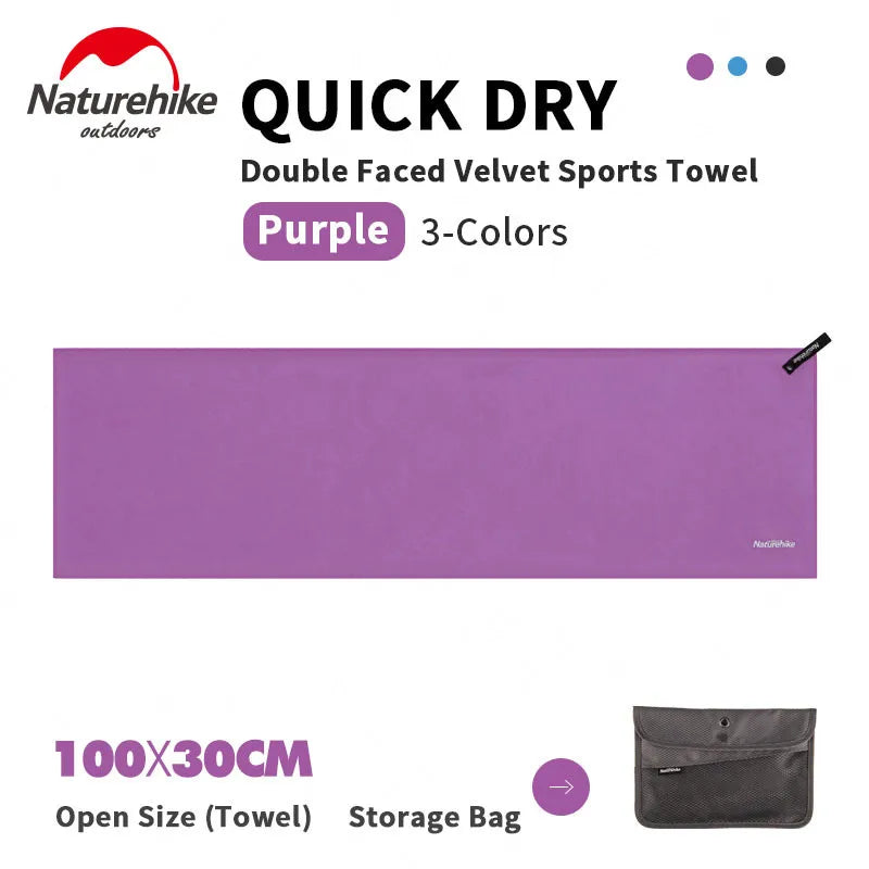 Naturehike Quick Drying Bath Towel Strong Absorbent Velvet Sides Soft Sport Towels for Tourist Fitness Gym Beach Swimming
