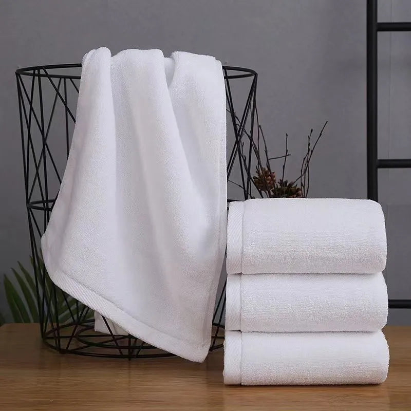 Cotton White Towel Super Absorbent Children Adult Towel Soft and Comfortable Hotel Beauty Salon Towel Multi-functional Towel