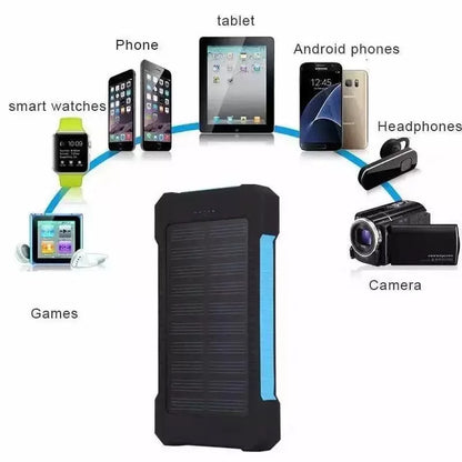 Lenovo 500000mAh Solar Power Bank Portable Large Capacity Super Fast Charging External Battery for iPhone Outdoor Emergency