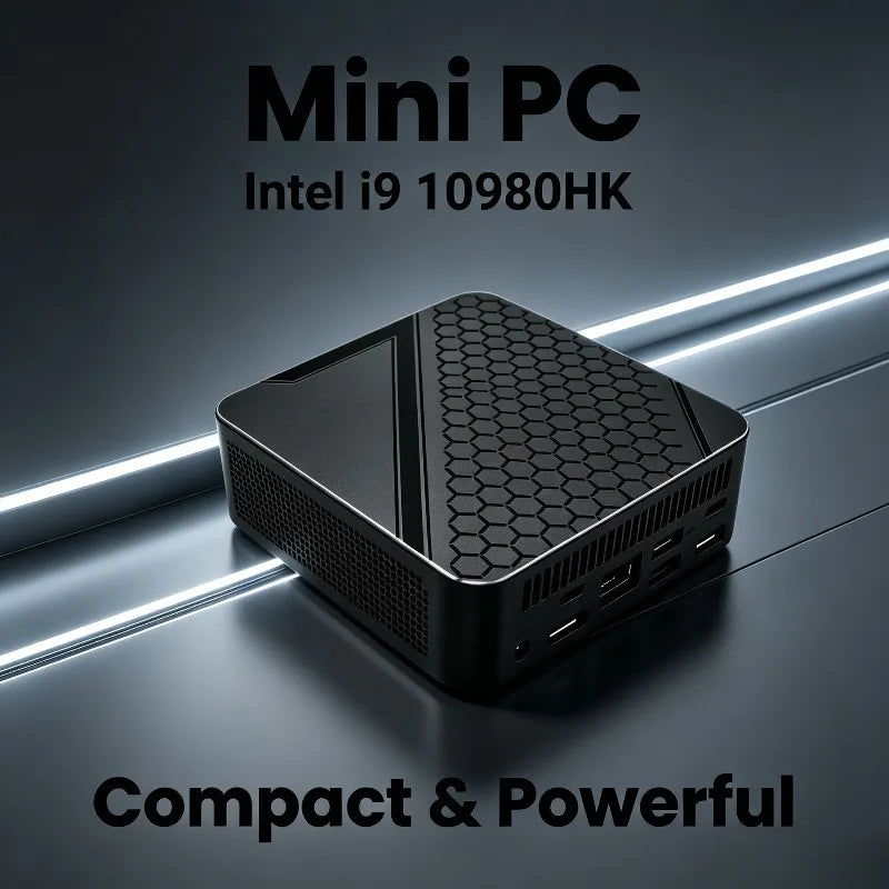 Intel i9 10980HK Mini PC New Portable High-Performance USB 3.0 16GB RAM DDR4 Wi-Fi6 high-frequency memory