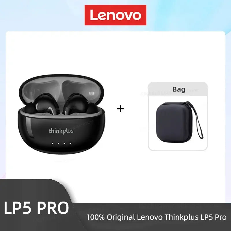 Lenovo LP5 PRO Wireless Bluetooth 5.4 Earphones TWS HiFi Sound Gaming Earbuds Sport Headset Long Standby Touch Contol with Mic