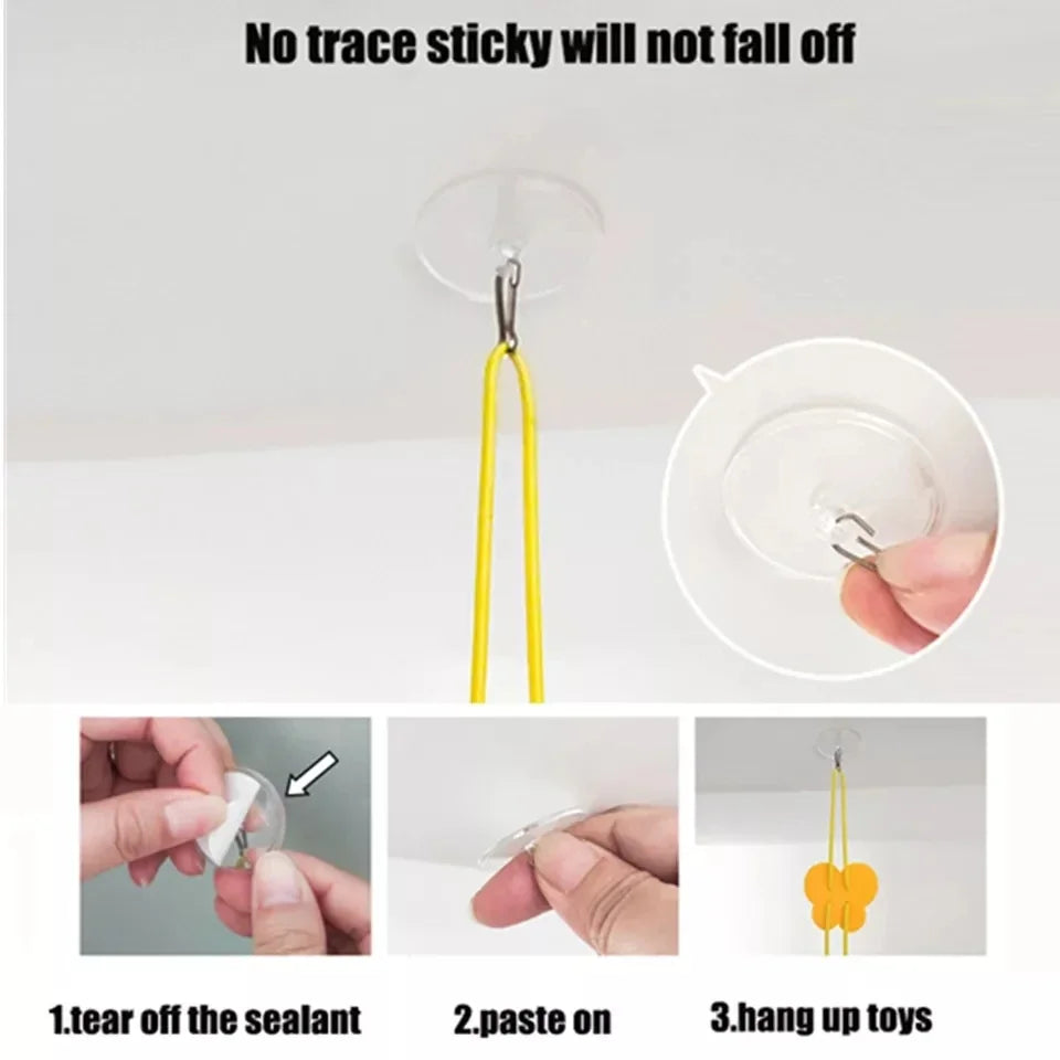 Hängande kattleksak med elastiskt snöre 1,8 m – 1-, 3- eller 5-pack