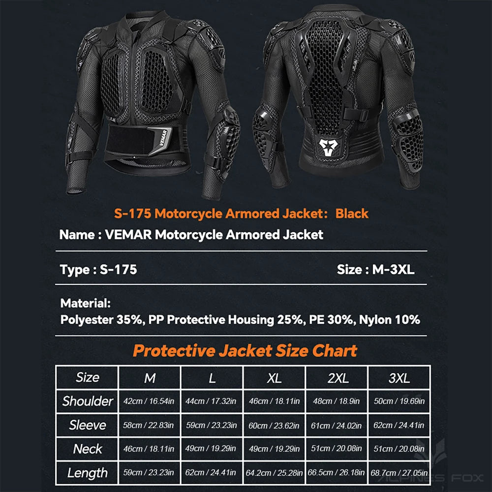 VEMAR MC-Jacka / Byxor med CE-certifierade Protektorer – Herr & Dam Motorcykelskydd 2026