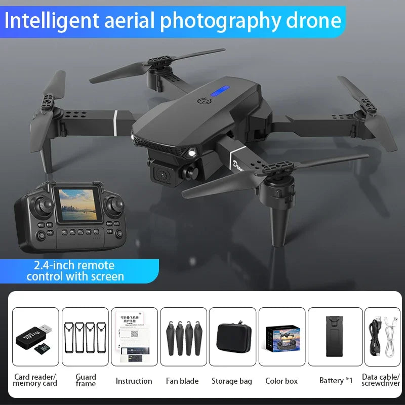 E99 Pro Drone with 8K HD Camera Remote Control Quadcopter Four Axis Aircraft Altitude Hold GPS Flying Toy for Aerial Photography