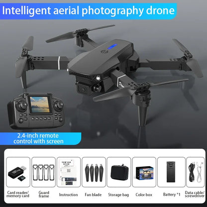E99 Pro Drone with 8K HD Camera Remote Control Quadcopter Four Axis Aircraft Altitude Hold GPS Flying Toy for Aerial Photography
