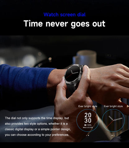 2026 New 1.85 Inch NFC Smart Watch Men Bluetooth Call NFC IP67 Waterproof Heart Rate Monitor Compass Sports Fitness Smartwatch