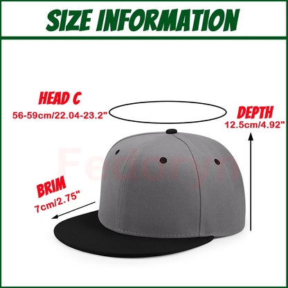 FEDORYN Snapback Keps Splice-Färger Hip Hop – 40 Färger Akryl/Polyester Justerbar Unisex Anpassad Brodyr Tryck Grossist Dropshipping