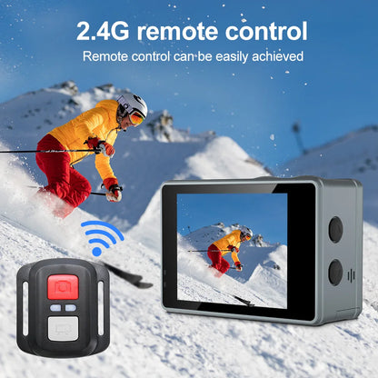 5K Action Camera 4K60FPS 2.0 Inch Touch Screen WiFi 170 ° Wide Angle 30M Waterproof Bicycle Motorcycles Sports Cameras
