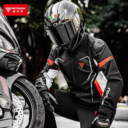 Motorcycle Jacket Summer Breathable Moto Riding Jacket Wear-resistant Motorbike Jacket Detachable protective equipment