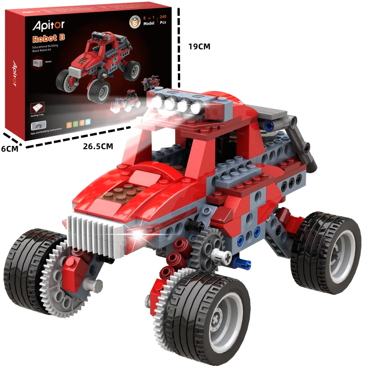Apitor Robot B 8-i-1 byggsats med 240 delar