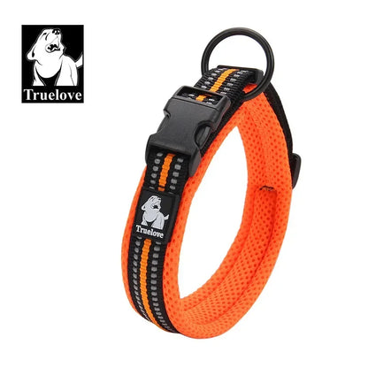 Truelove justerbart mesh-stoppat hundhalsband med 3M reflex