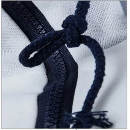 Hot Selling New Style Fashionable Placket Double Zipper Cardigan Contrasting Color Hooded Jacket Fleece Hoodie Custom Logo Print
