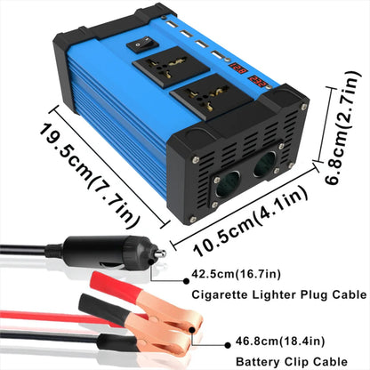 Komplett Solkraftsystem 4000W/6000W – 20W Monokristallin Solpanel + Modifierad Sinusvåg Inverter 110V/220V + 30A PWM-regulator 12V/24V