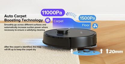 Lubluelu S1000 Robotdammsugare och Mopp med All-in-One-station
