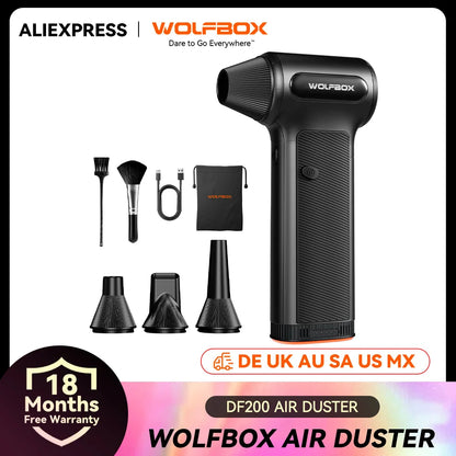 WOLFBOX DF200 sladdlös luftblåsare med tre hastigheter