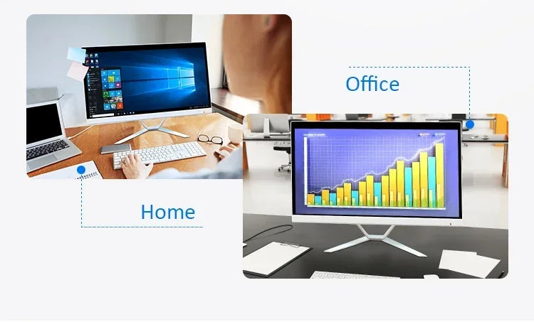 Design All In One Desktop Computer PC AIO Touch PC Core I3 I5 I7 Processor Gamer Computer Desktop All-In-One PC UPS Battery PC