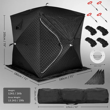 Portable Sauna Tent Three Layer Waterproof  Winter Waterproof Camping Outdoor Winter Steam Tents
