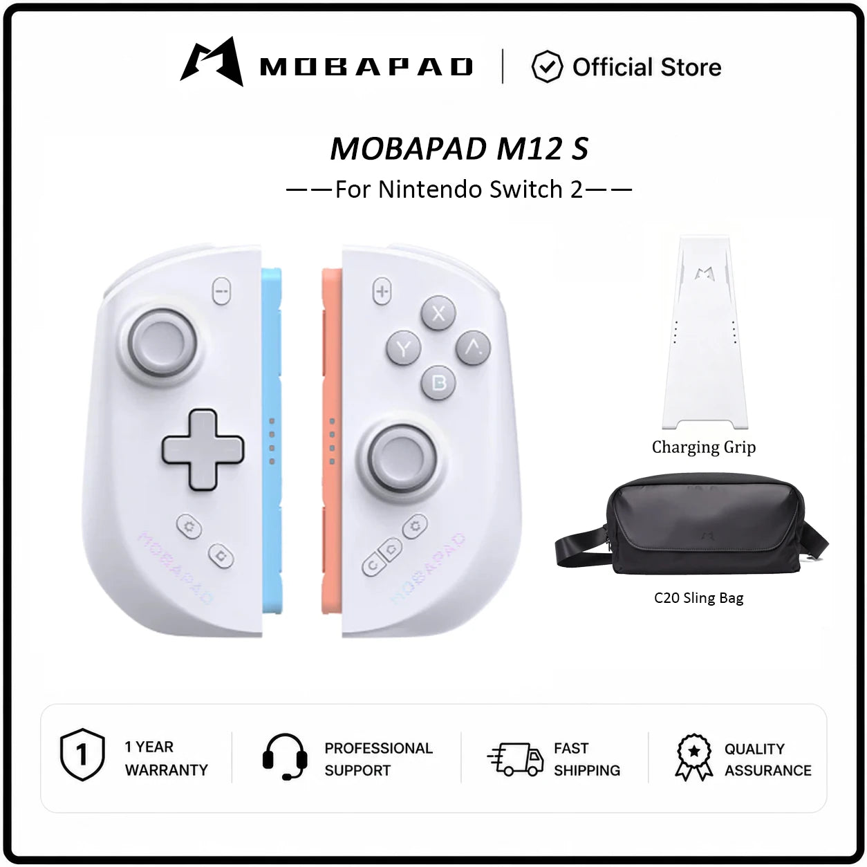 MOBAPAD M12 HD / M12 S Joypad for Nintendo Switch 2 with TMR Joystick HD Vibration Mechanical Buttons Remap Macro Gamepad