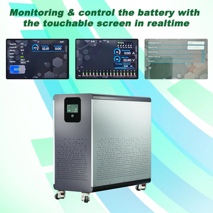 48V 600Ah LiFePO4 Lithium Battery Pack 30Kwh 100Ah 120Ah 200Ah 300Ah Built-in 200A BMS 6000+ Cycle For Solar System EU PL Stock