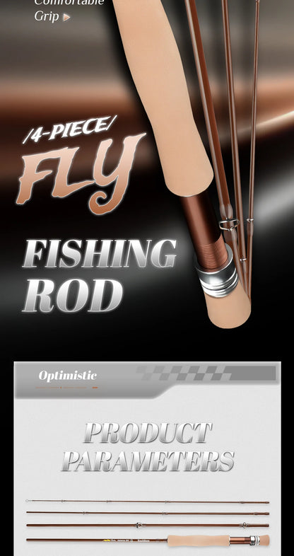 ROOBLINOS Flugfiskespö 4/5wt 9ft (2,7m) – Ultralätt Kolfiber Fast Action Sötvatten 2026
