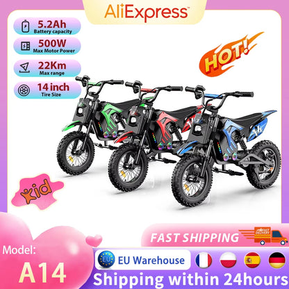 Elektrisk motorcykel-leksak för barn A14 36V 5,2Ah batteri