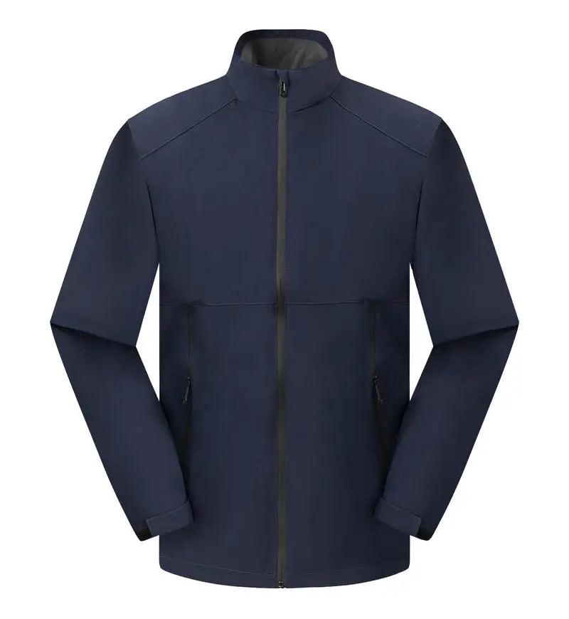 Outdoor Camping Waterproof And Windproof Stand Collar Jacket Custom Printed Embroidery Company Logo Outdoor Fishing Jacket 4xl