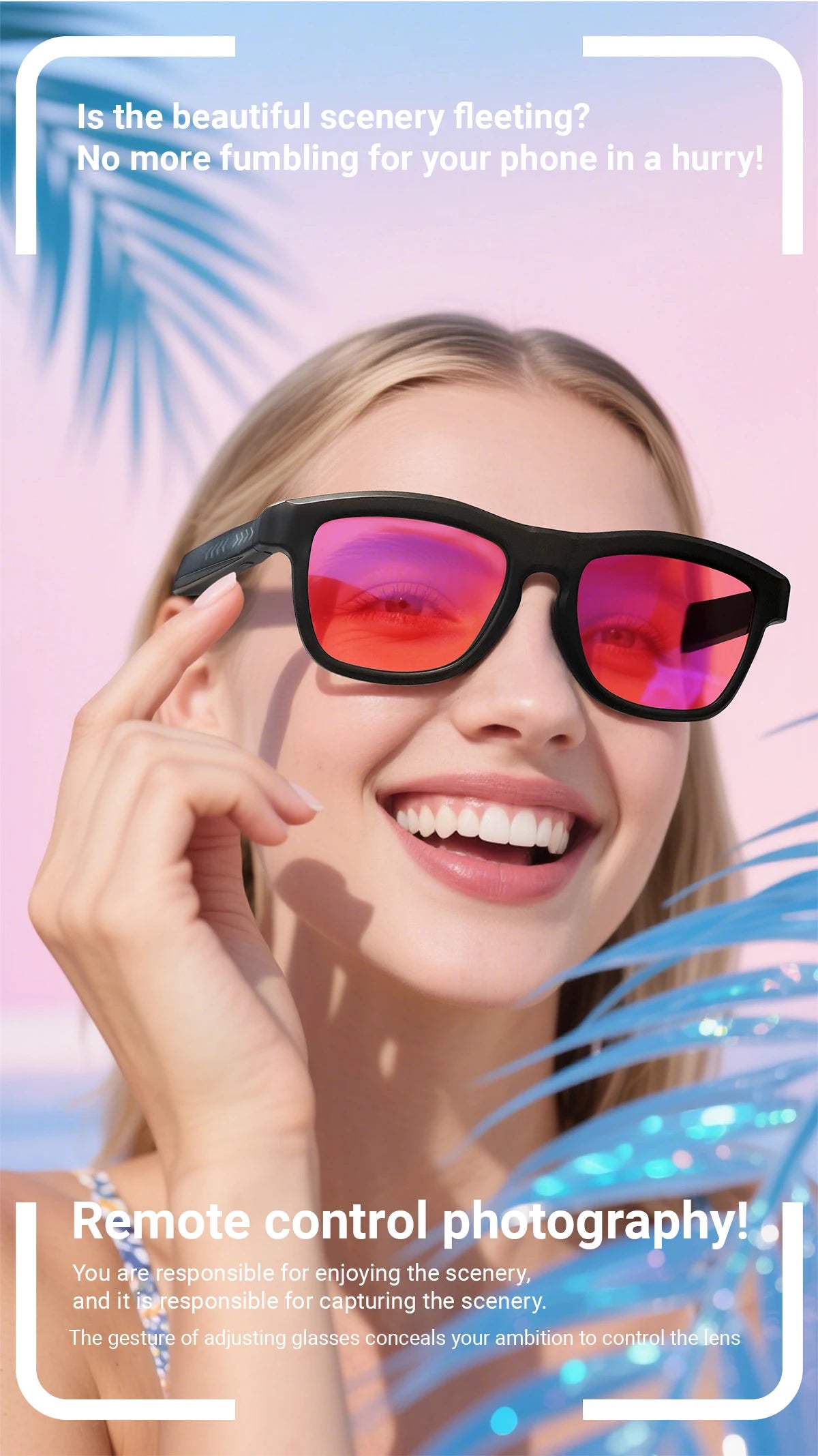 Touch Automatic Color Changing Dimming Bluetooth 5.4 Voice Assistant AI Smart Translation Music Glasses Men UV400 Protection