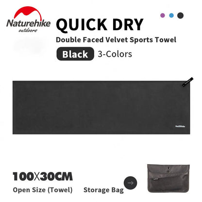 Naturehike Quick Drying Bath Towel Strong Absorbent Velvet Sides Soft Sport Towels for Tourist Fitness Gym Beach Swimming