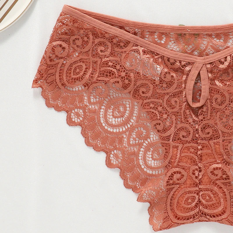Meet'r Women Sexy Lace Panties Low-Rise Temptation Lingerie Female G String Transparent Underwear Hollow Out Briefs Intimates