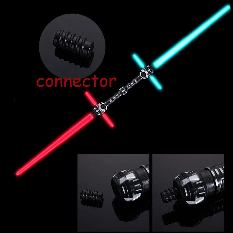 Lightsaber 2 In 1 RGB Adjustable Light Saber Toys Children Double Switch Sword Toys For Boys Luminous Gifts light saber