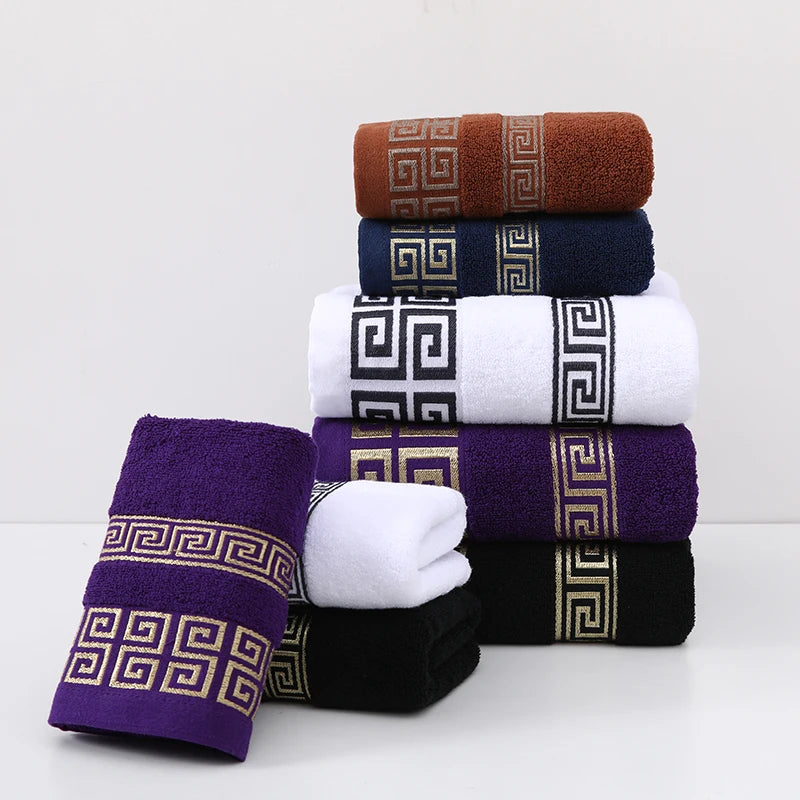 100% Pure Cotton Towel 34x73cm Embroidered Towels  For Adults Quick-Dry Thicken Soft Face Towels Absorbent