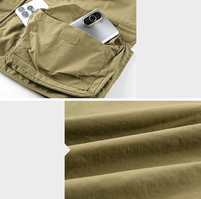 Fishing Vest Breathable Fishing Travel Mesh Vest with Zipper Pockets Summer Work Vest for Outdoor Activities