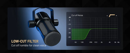 FIFINE XLR Dynamic Microphone for Recording,All Metal Podcast Mic for Streaming,Compatible with Mixer/Audio Interface-TANK1