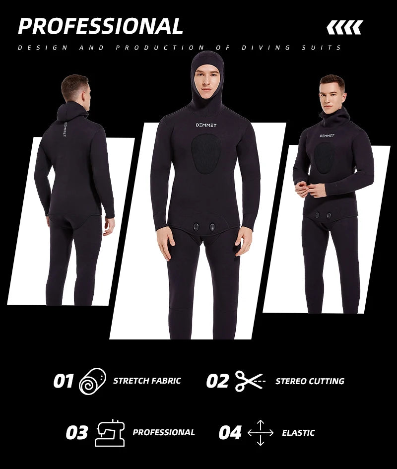 5mm Neopren Våtdräkt Herr – Överdel eller Byxor, Dykning & Undervattenfiske, S– 3XL