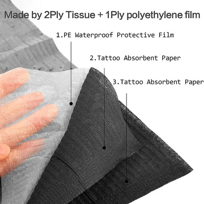 Disposable Dental Bibs 3 Ply Waterproof Tattoo Clean Pad Patient Napkins Table Covers for Piercing Nail Art Tattoo Accessories