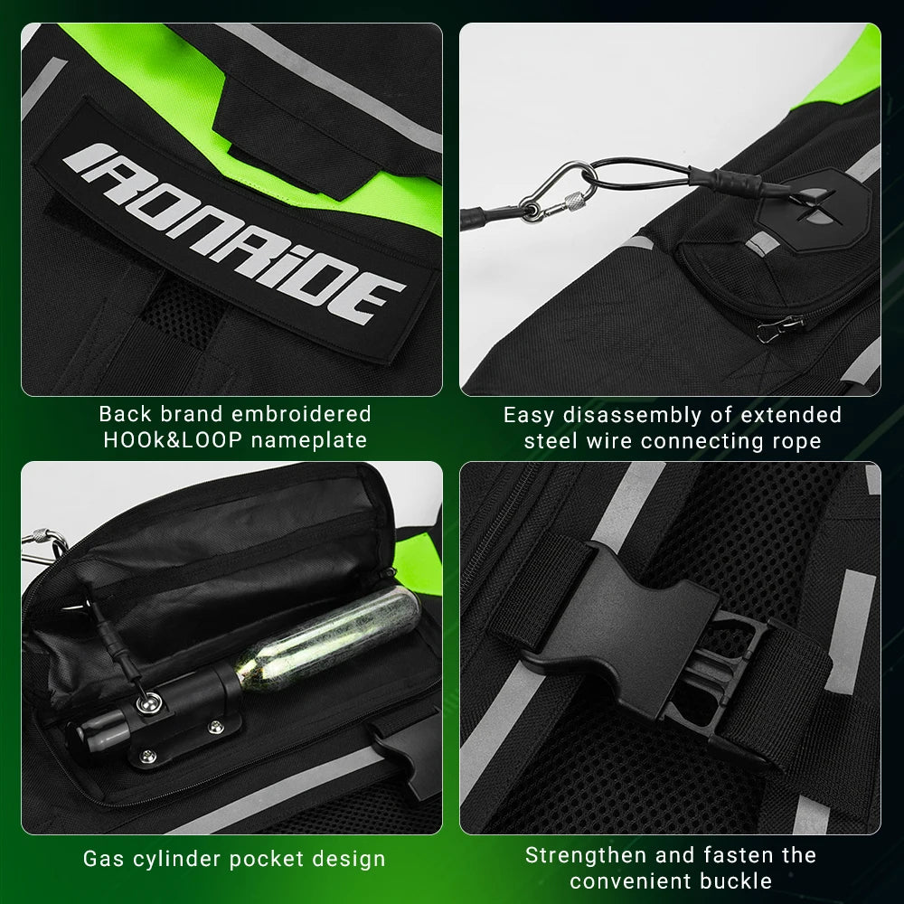Motorcycle Jacket Motorcycle Air Bag Vest Reflective Motocross Racing Airbag Vest Moto Riding CE Protector Motorcycle Equipment