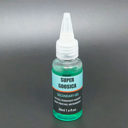 New Super Goosica Tattoo Blue Gel Secondary Gel During Permanent Makeup Microblading Piercing Eyebrow Lip Auxiliary Gel 30ml