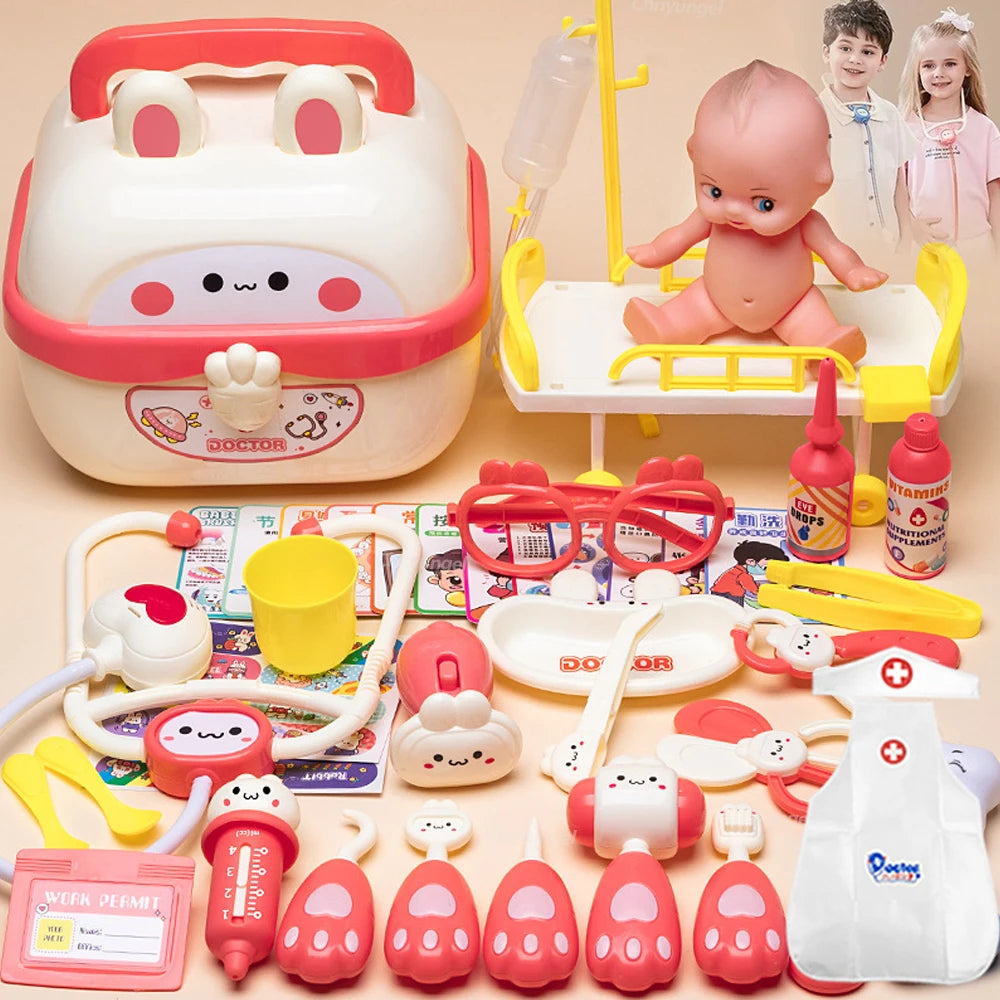 Doctor Toys for Kids 43/40/31PCS  Role Play Kit Medical Toys Hospital Nurse Dentist Educational Toy Gift for Boys Girls