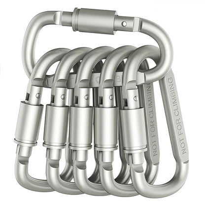 2-6PCS Carabiner Set For Key Camping Survival EDC Outdoor Keychain Clip  Alloy Aluminum Tactical Caribiner Hook Karabiners