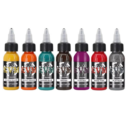 KVM 30ml/1oz 14-colors Tattoo Ink Pigment Body Art Tattoo Kits Professional Beauty Paints Makeup Tattoo Supplies Semi-permanent