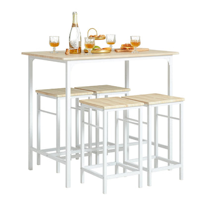 SoBuy OGT11 barbordsset med 4 barpallar – bord 100 × 60 cm