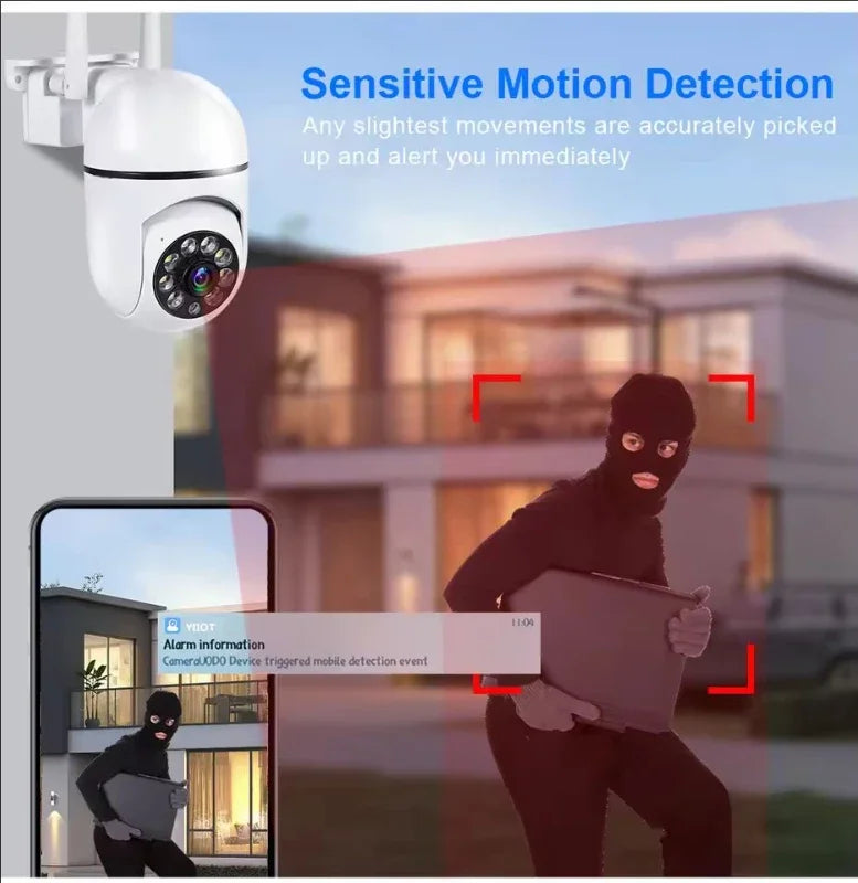 Wifi IP Camera 2MP Outdoor Security Surveillance Cameras AI Human Tracking Two Way Audio 4X Digital Zoom Night Vision Full Color
