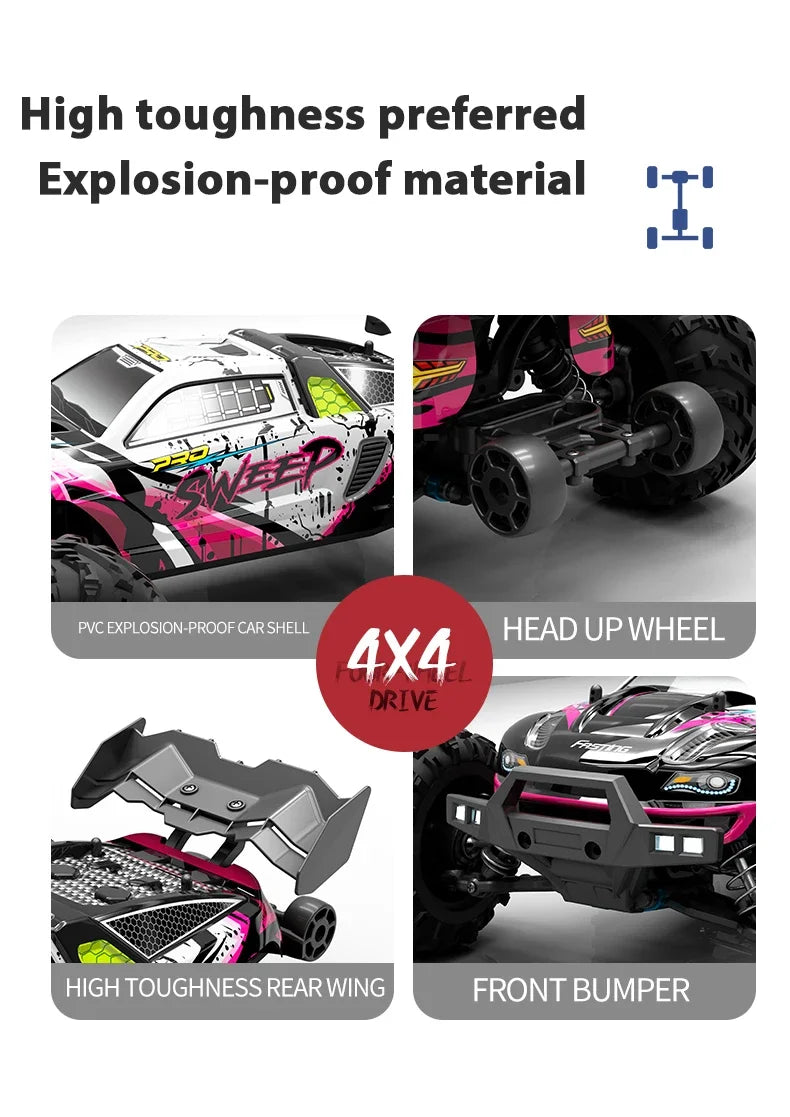 MJX VS RC Car SCY 16101 16102 PRO 4WD 70Km/h 1/16 High Speed Drift Monster Off-road Remote Control Vehicle Electric Crawler