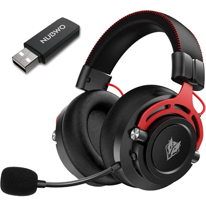 NUBWO G03 Trådlöst Gaming Headset – 3 Anslutningslägen 2.4GHz Bluetooth 3,5mm 50mm 100h ≤20ms CE/FCC PS5 PS4 PC Xbox Röd Grön