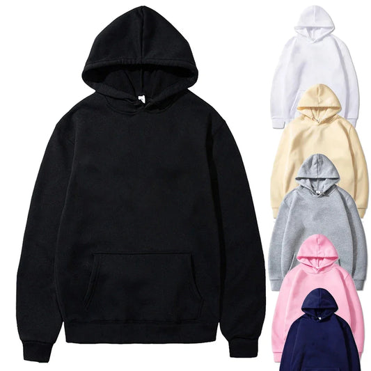 Unisex Oversized Fleece Hoodie 2026 – Casual Pullover Dam & Herr Höst/Vår | S–4XL