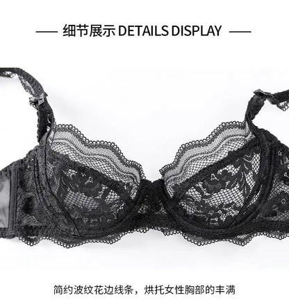Dam Spets Lingerie Set Viktoriansk Stil – Push-up Mjuk Stålring Samlande Andningsbar, 5 Färger S–3XL