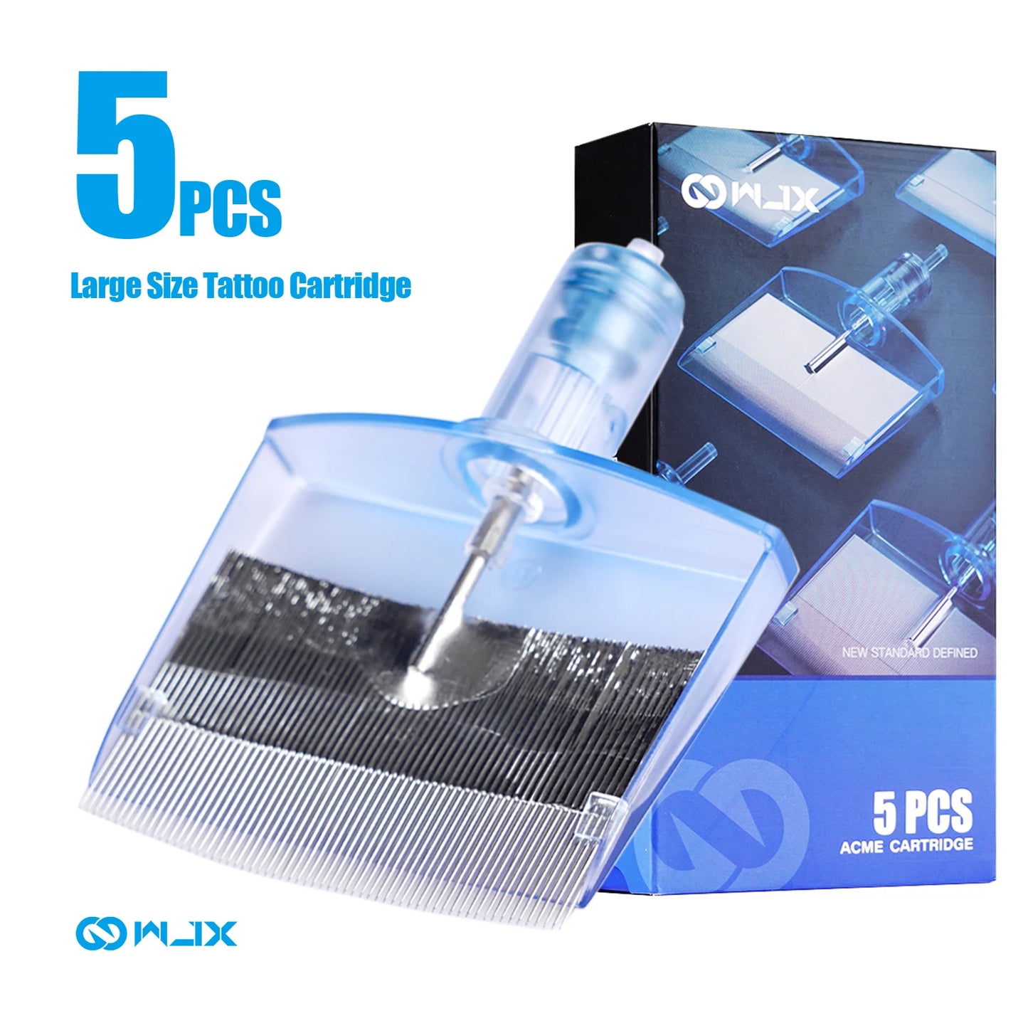WJX Tattoo Cartridges Needles Super-large Magnum Curved Magnum Oversize 123/143M/RM For Professional Rotary Machine Pen 5pcs/box