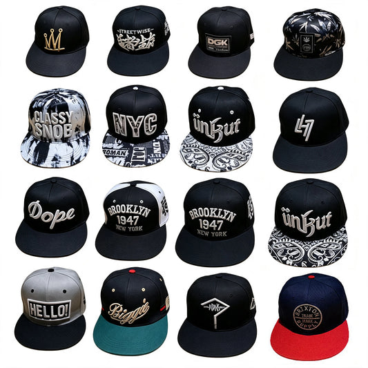 Hip Hop Embroidery Flat Brim Adjustable Caps Hats Snapback Bone New York Brooklyn Trucker Men Bill Brooklyn Plain Visor Brim Era